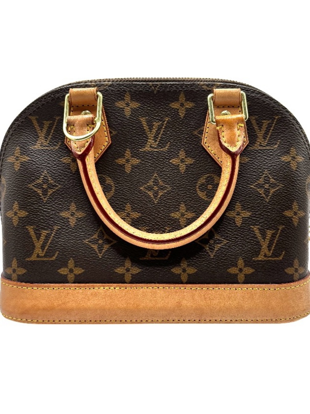 Louis Vuitton Monogram Alma Satchel in Brown and Tan